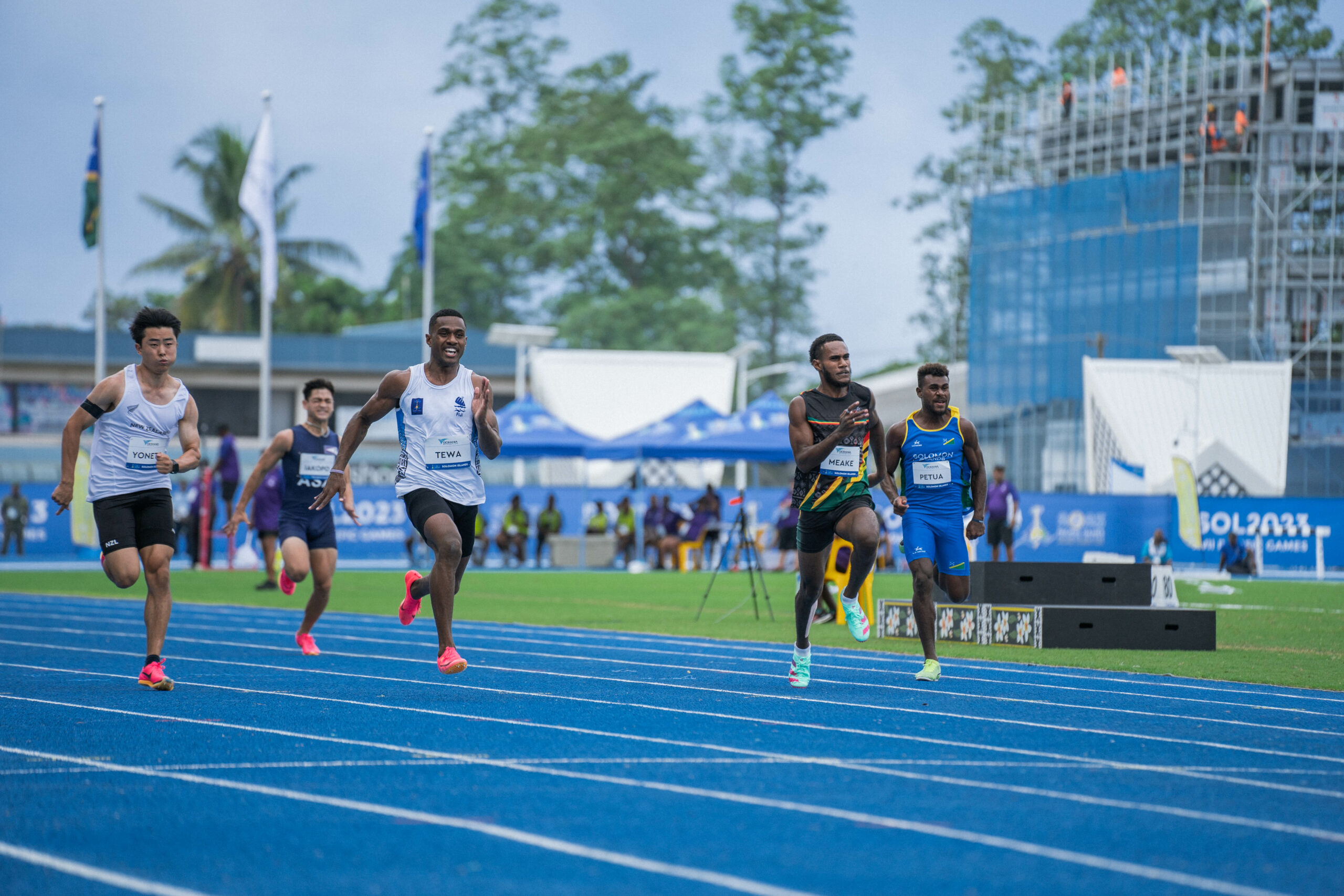 Men running a sprint race