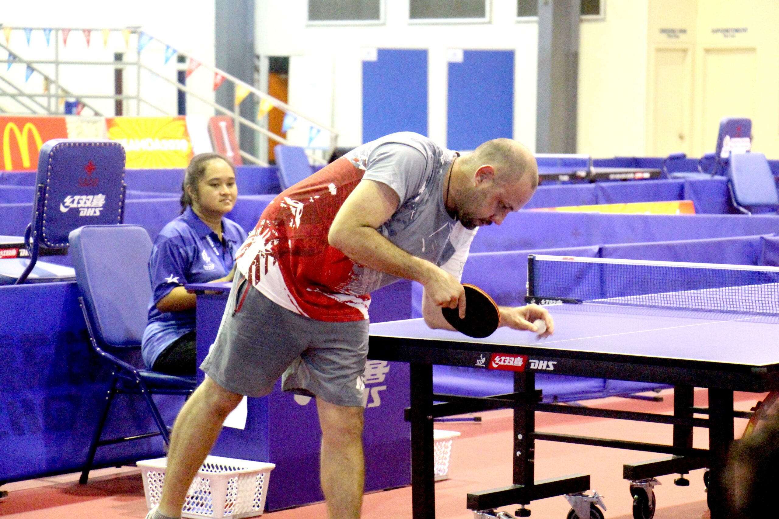 A male table tennis player