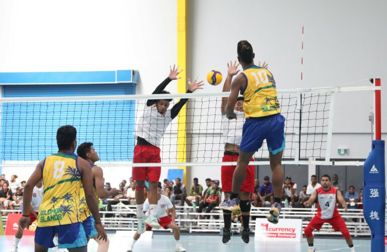 Hosts secure first victory in men’s volleyball