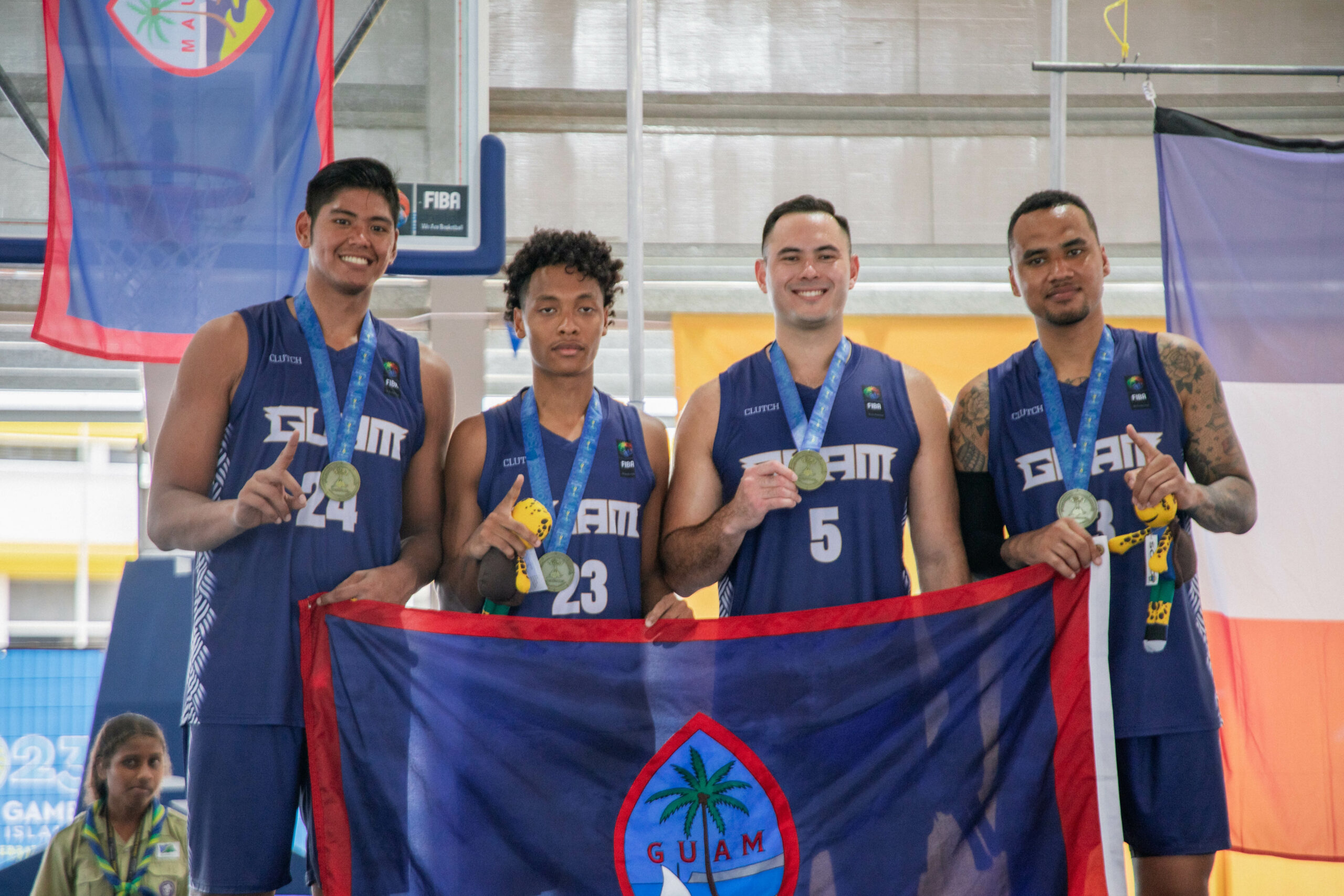 Men with a medal
