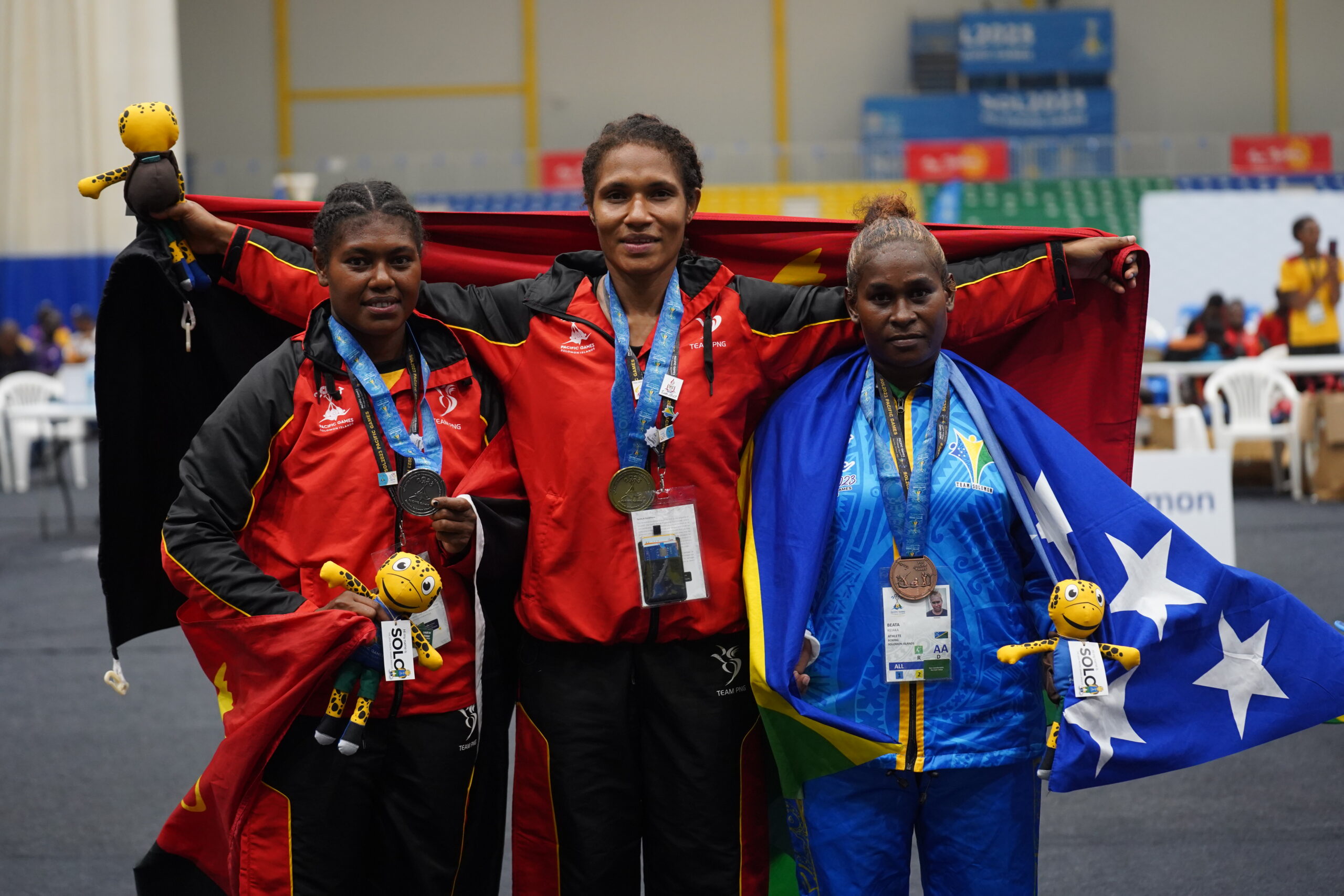 Female boxers with medals